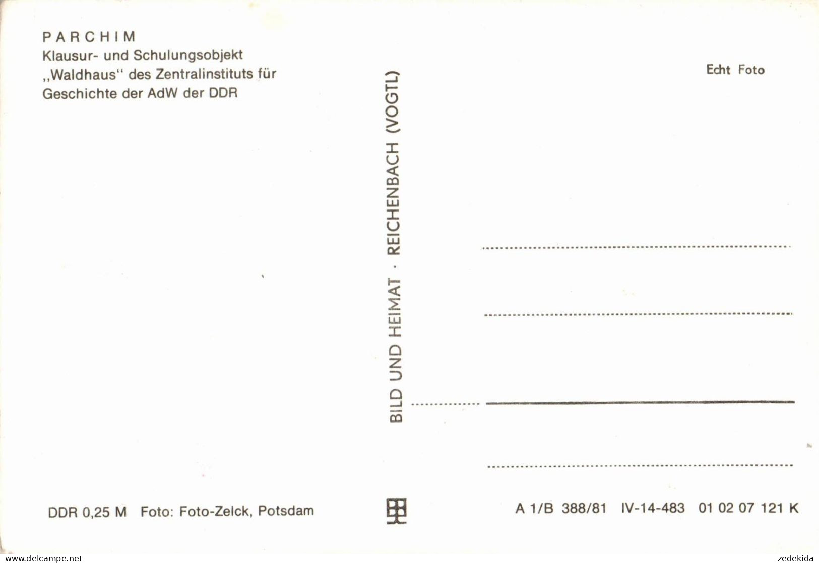 G9976 - TOP Parchim - Waldhaus Schulungsobjekt Zentralinstitut AdW DDR - Bild Und Heimat Reichenbach - Parchim