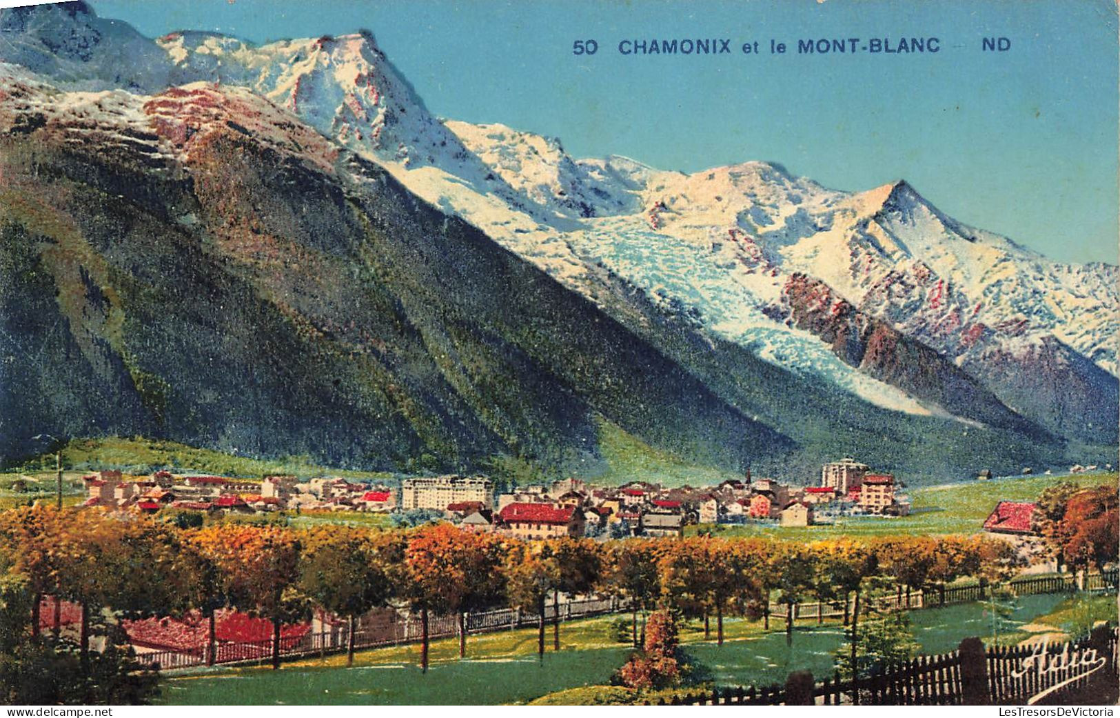 FRANCE - Chamonix Mont Blanc - Chamonix Et Le Mont Blanc - Colorisé - Carte Postale Ancienne - Chamonix-Mont-Blanc