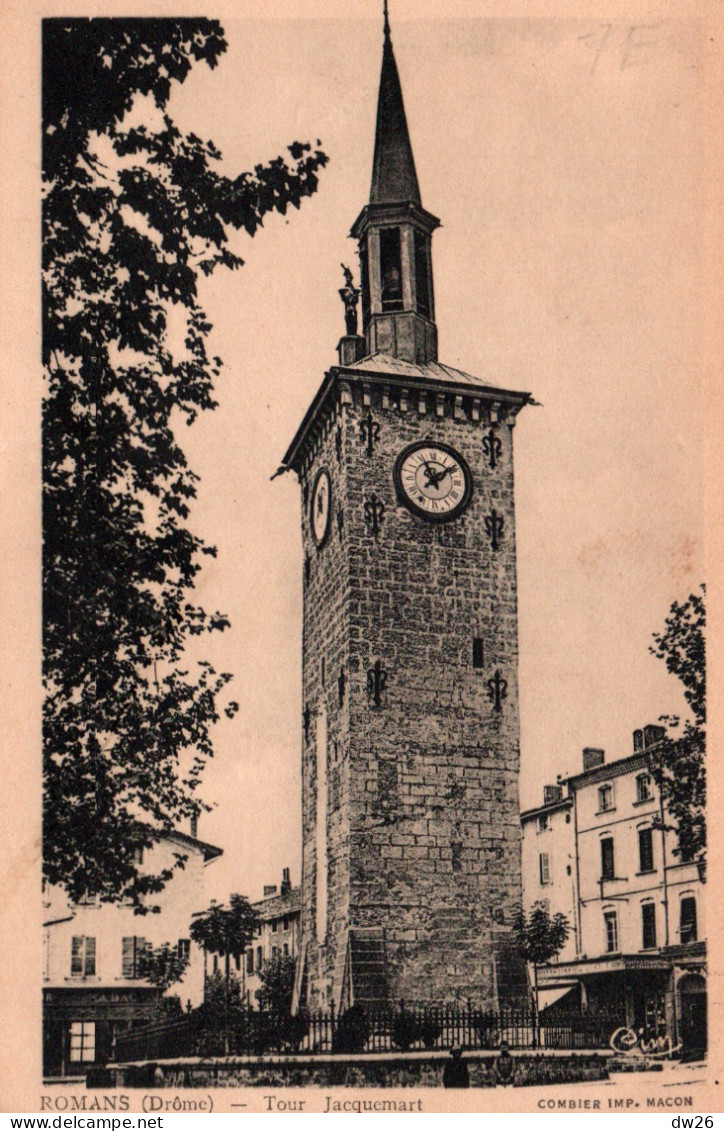 Romans-sur-Isère (Drôme) - La Tour Et L'Horloge De Jacquemart - Edition Combier, Carte CIM De 1940 - Romans Sur Isere