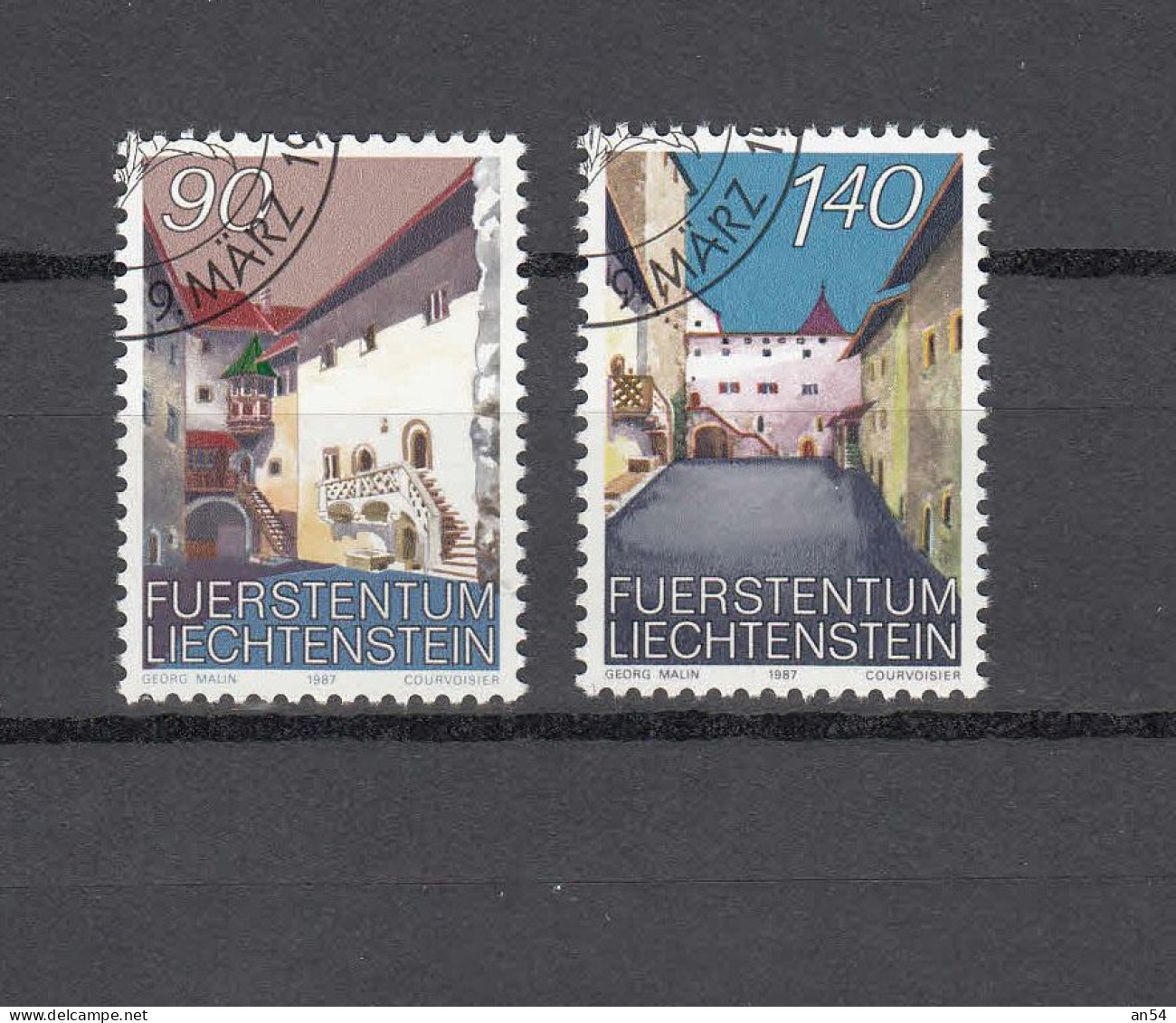 LIECHTENSTEIN 1987     N° 859 - 860   OBLITERES  CATALOGUE  ZUMSTEIN - Gebraucht