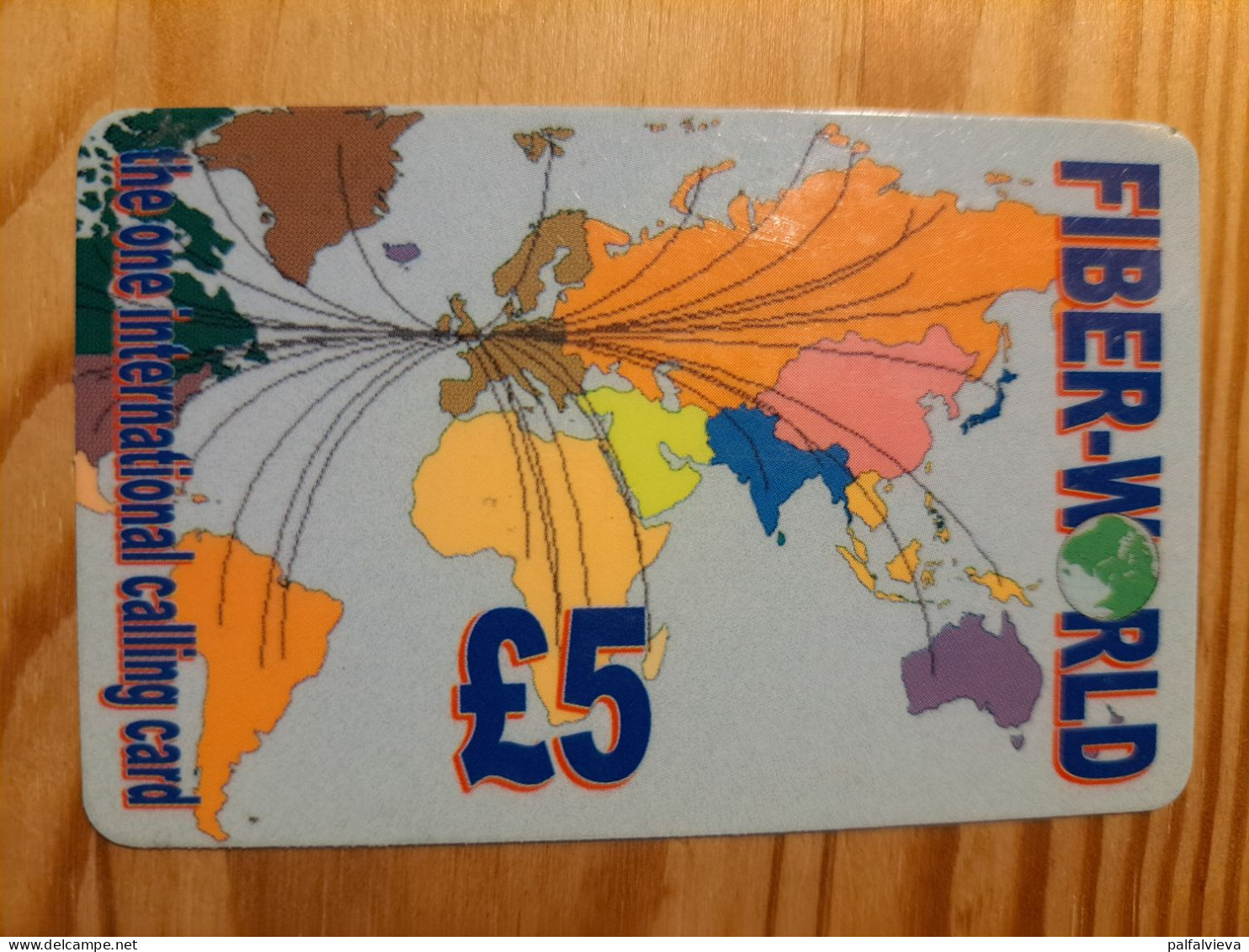 Prepaid Phonecard United Kingdom, Fiber-World - Map - Bedrijven Uitgaven