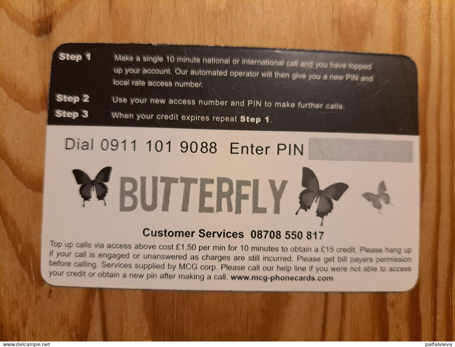 Prepaid Phonecard United Kingdom, Butterfly - Emissioni Imprese