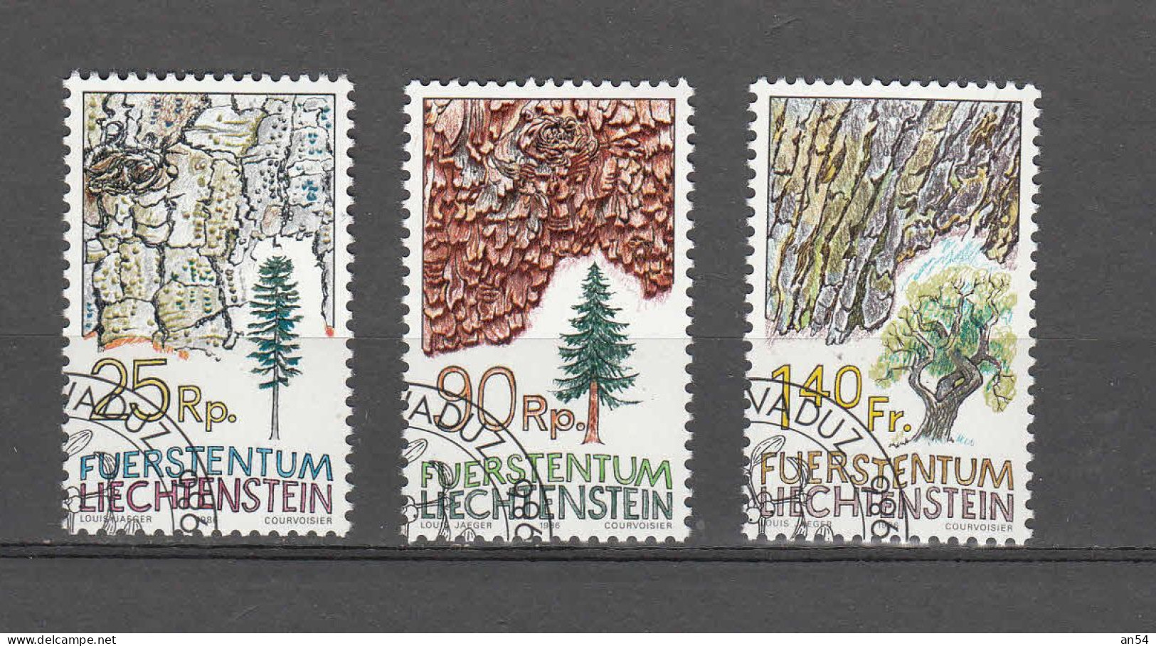 LIECHTENSTEIN 1986     N° 853 à 855  OBLITERES  CATALOGUE  ZUMSTEIN - Gebraucht