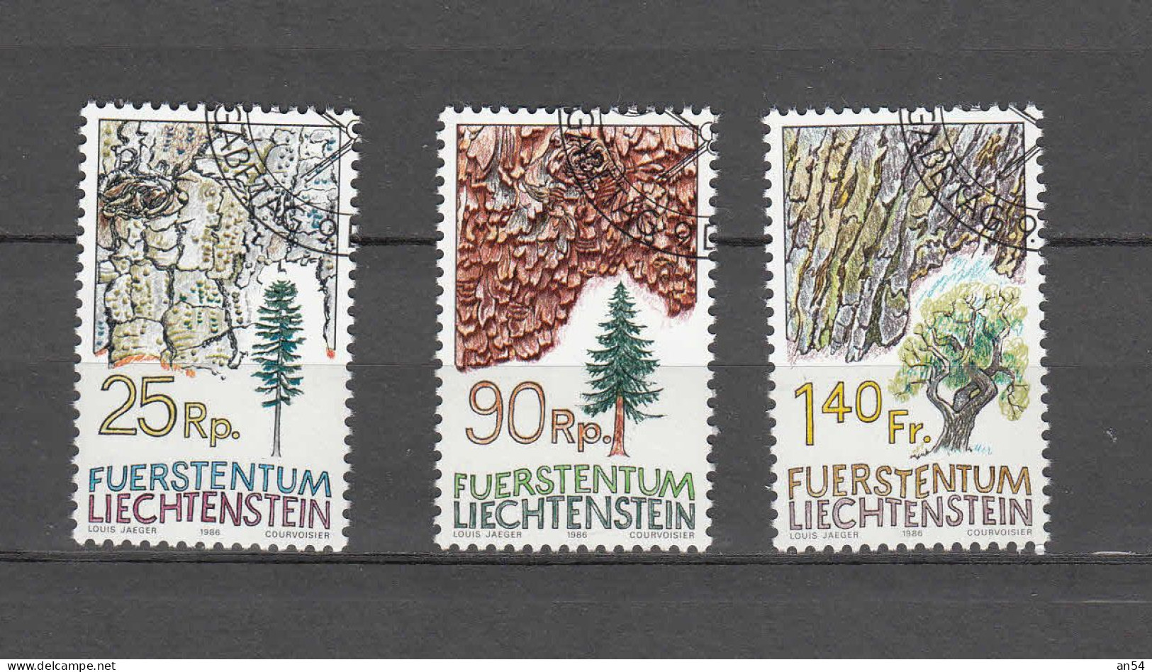 LIECHTENSTEIN 1986     N° 853 à 855  OBLITERES  CATALOGUE  ZUMSTEIN - Gebraucht