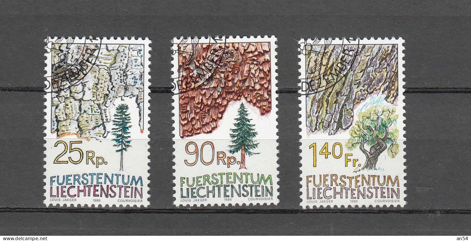 LIECHTENSTEIN 1986     N° 853 à 855  OBLITERES  CATALOGUE  ZUMSTEIN - Gebraucht