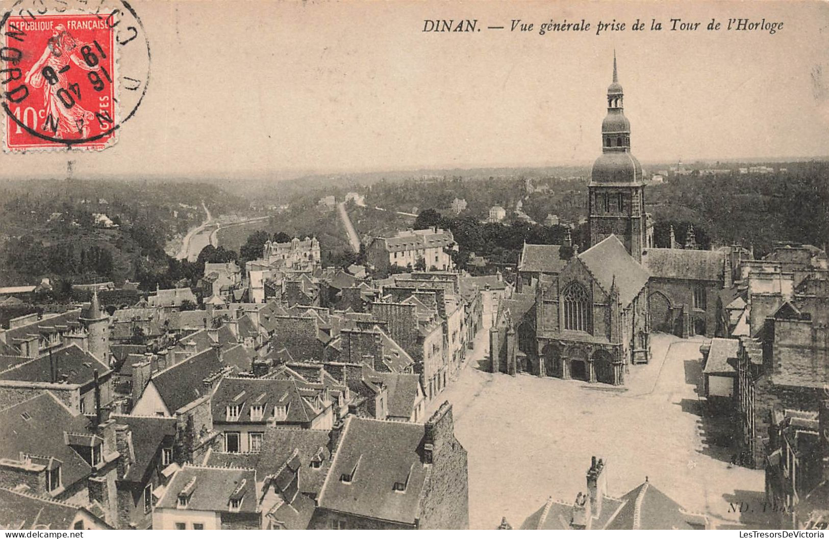 FRANCE - Dinan - Vue Générale Prise De La Tour De L'Horloge - Carte Postale Ancienne - Dinan