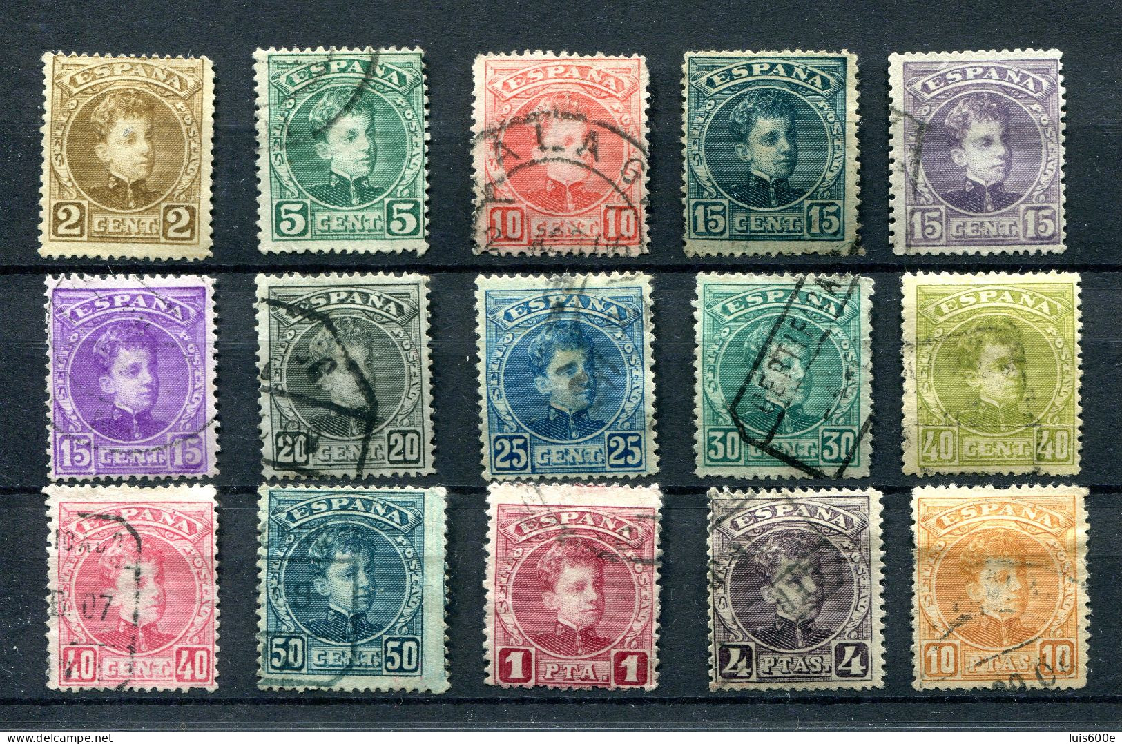 1901/05.ESPAÑA.EDIFIL 241/55(o).USADOS.CATALOGO 162€ - Usados