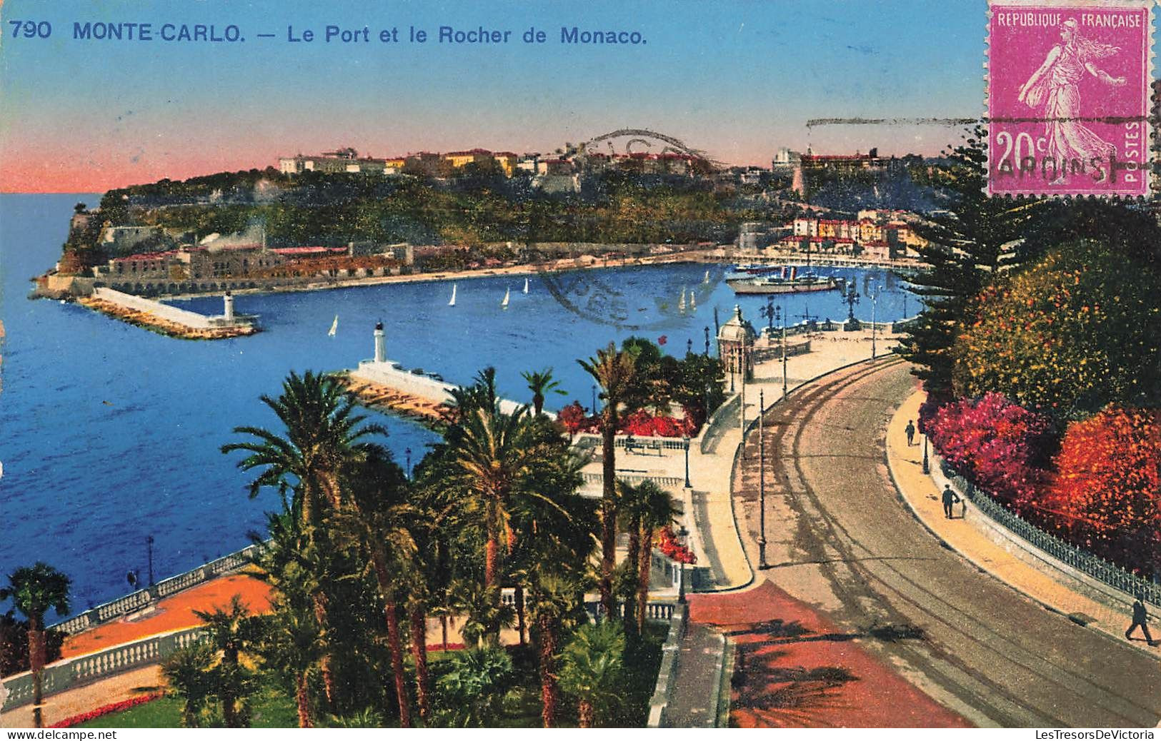 MONACO - Monte Carlo - Le Port Et Le Rocher De Monaco - Carte Postale Ancienne - Monte-Carlo