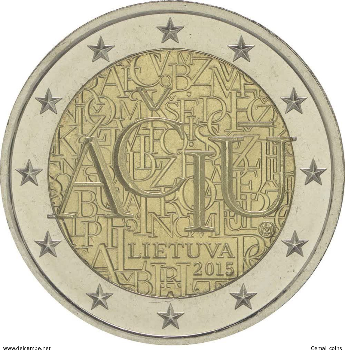2 Euro 2015 Lithuania Coin - Ačiū, Lithuanian Language. - Lithuania