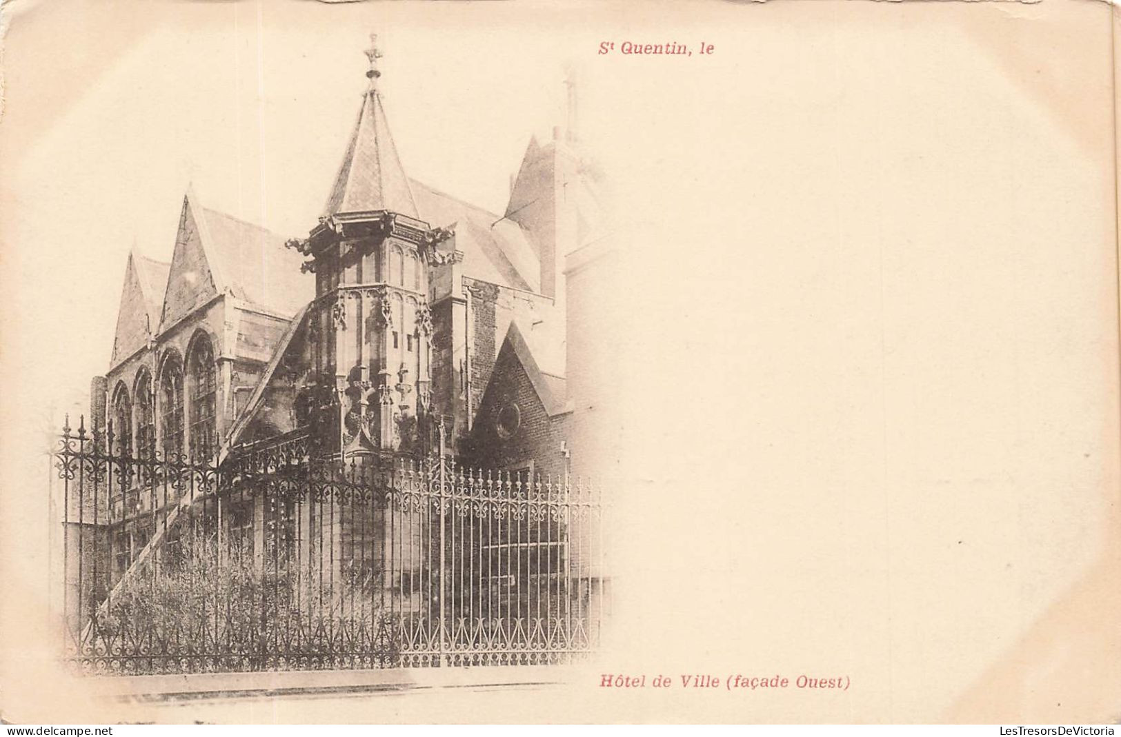 FRANCE - St Quentin - Vue Panoramique De L'Hôtel De Ville (façade Ouest) - Carte Postale Ancienne - Saint Quentin
