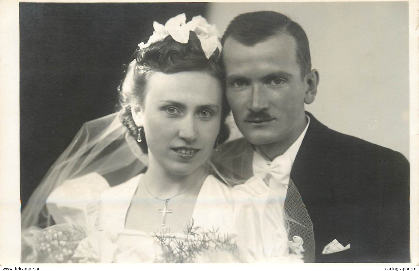 Wedding Vintage Souvenir Photo Postcard - Noces