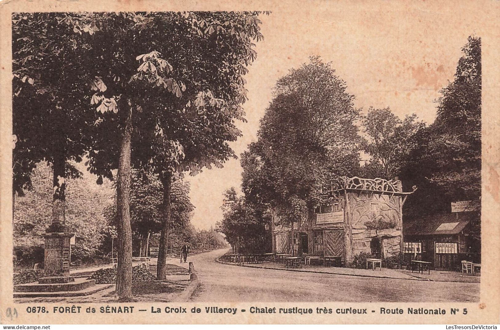 FRANCE - Brunoy - Forêt De Sénart - La Croix De Villeroy - Chalet Rustique Très Curieux ... - Carte Postale Ancienne - Brunoy