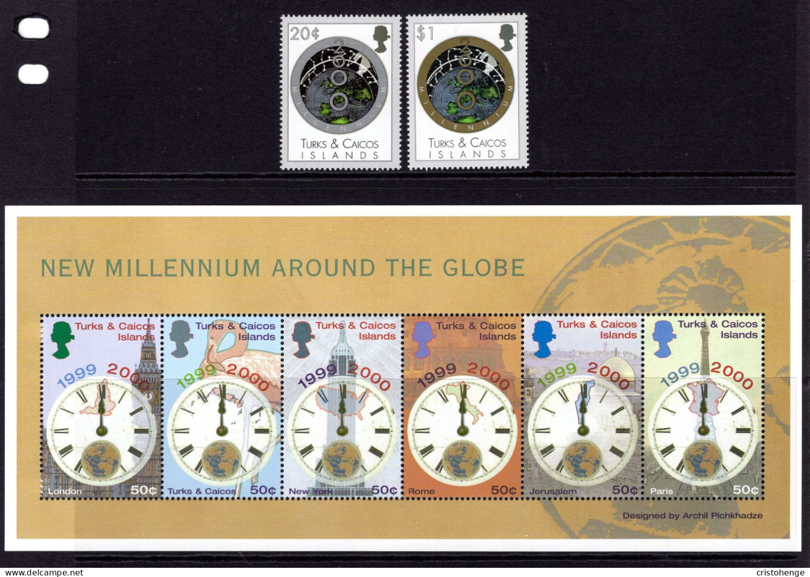 Turks & Caicos Islands 1999 New Millennium Sheetlet & Set MNH (SG 1562-1569) - Turks & Caicos