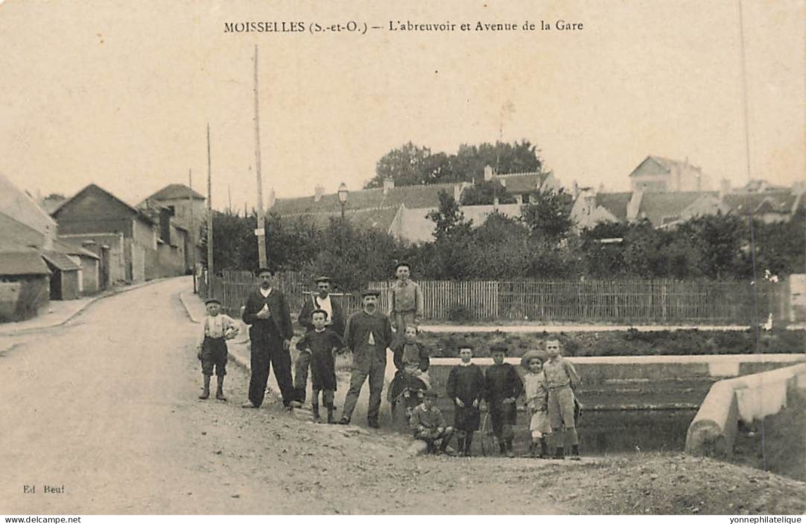 95 - VAL D'OISE - MOISSELLES - L'abreuvoir Et Avenue De La Gare - 10888 - Moisselles