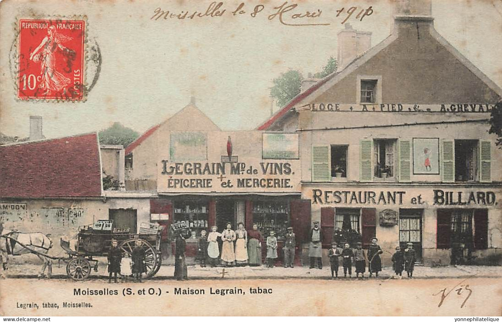 95 - VAL D'OISE - MOISSELLES - Carte éditeur Maison Legrain, Tabac - 10889 - Moisselles