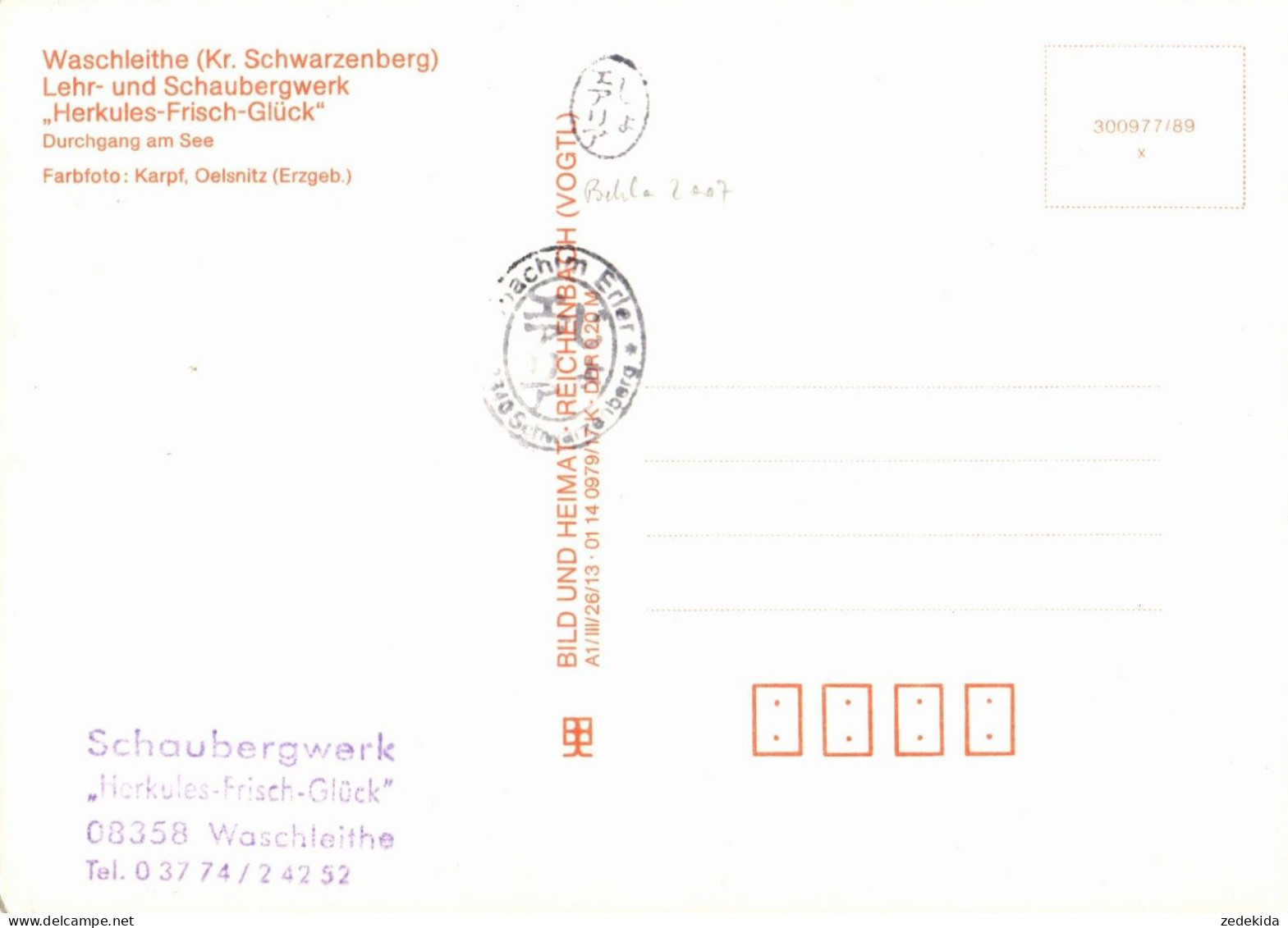 G9995 - TOP Waschleithe Bergwerk Herkules Frisch Glück - Verlag Bild Und Heimat Reichenbach - Grünhain