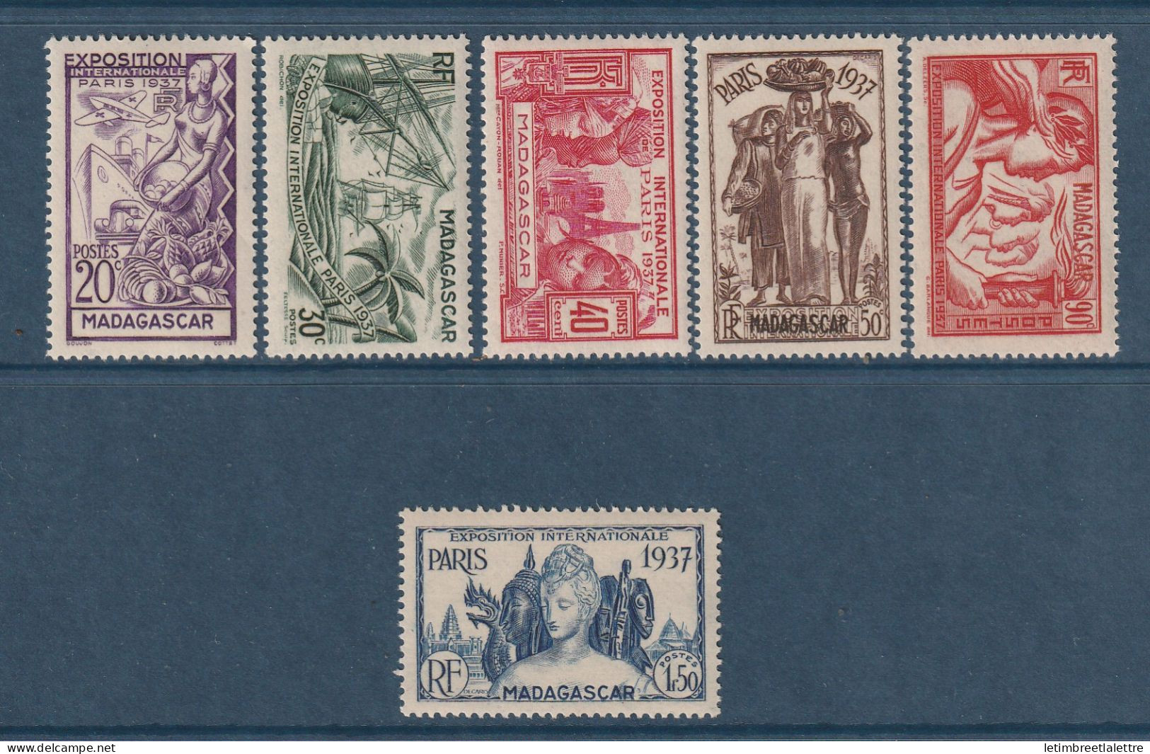Madagascar - YT N° 193 à 198 ** - Neuf Sans Charnière - 1937 - Unused Stamps