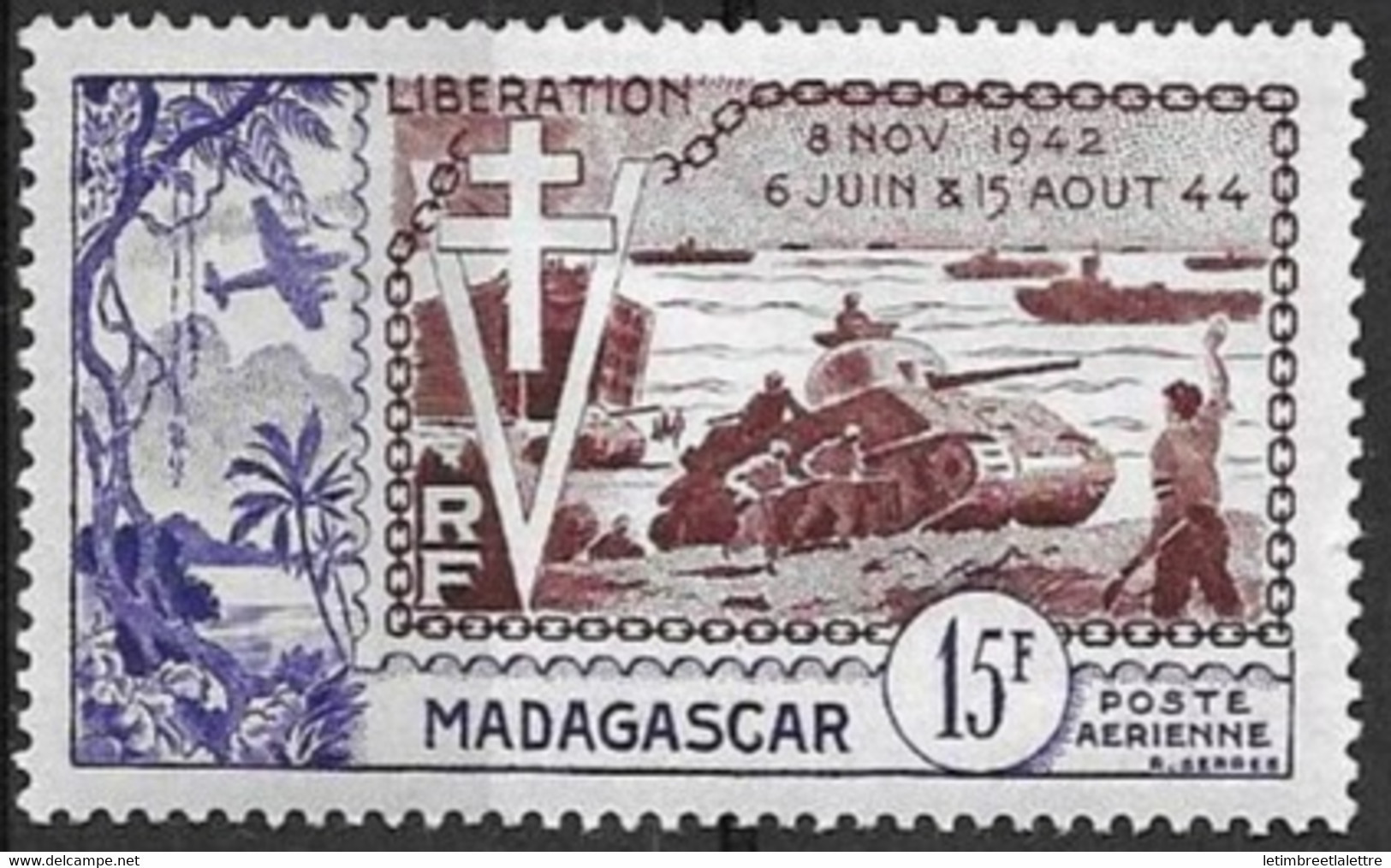 Madagascar - Poste Aérienne - YT N° 74 ** - Neuf Sans Charnière - 1954 - Aéreo