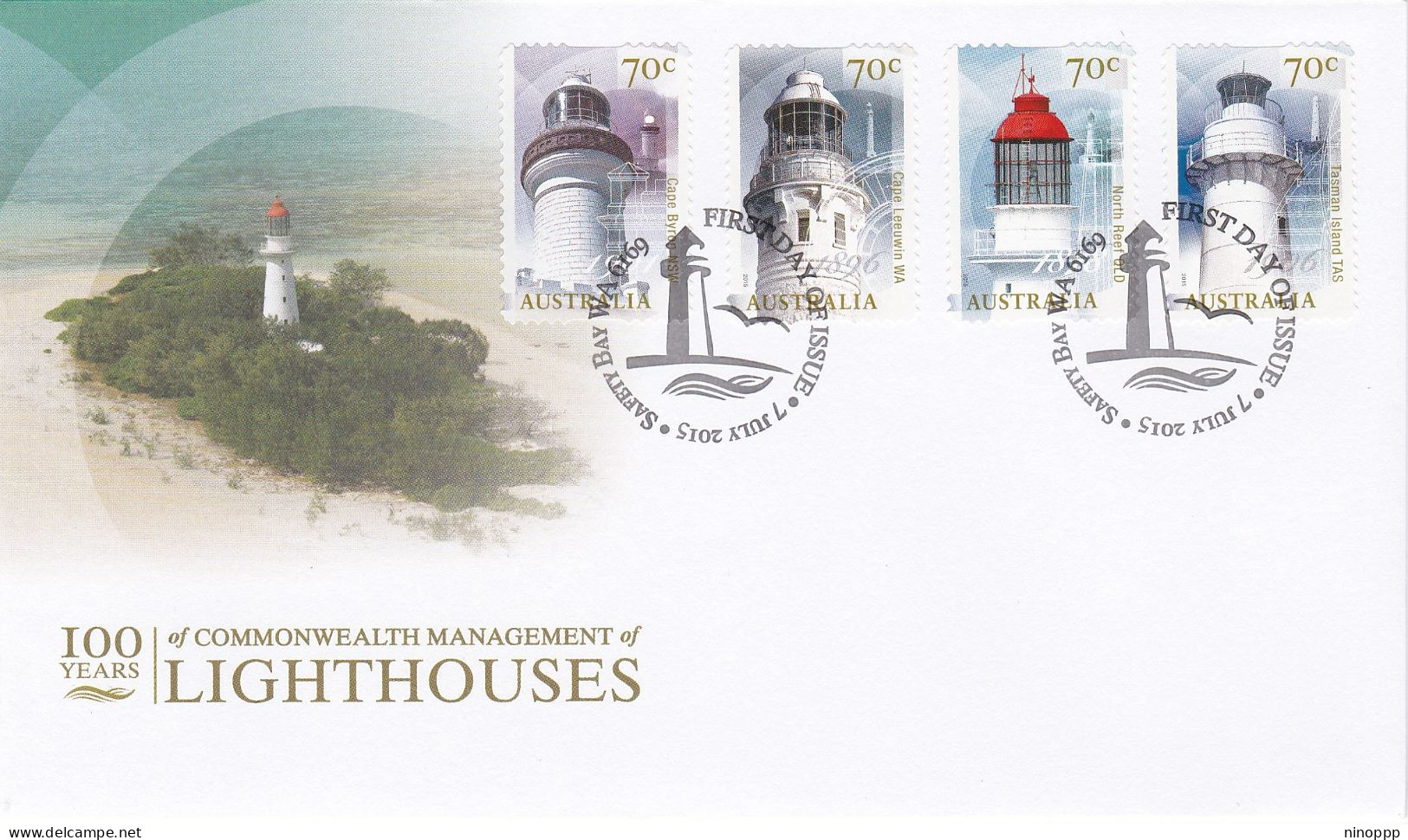 Australia  2015 Lighthouses,FDC Self Adhesive - Marcophilie