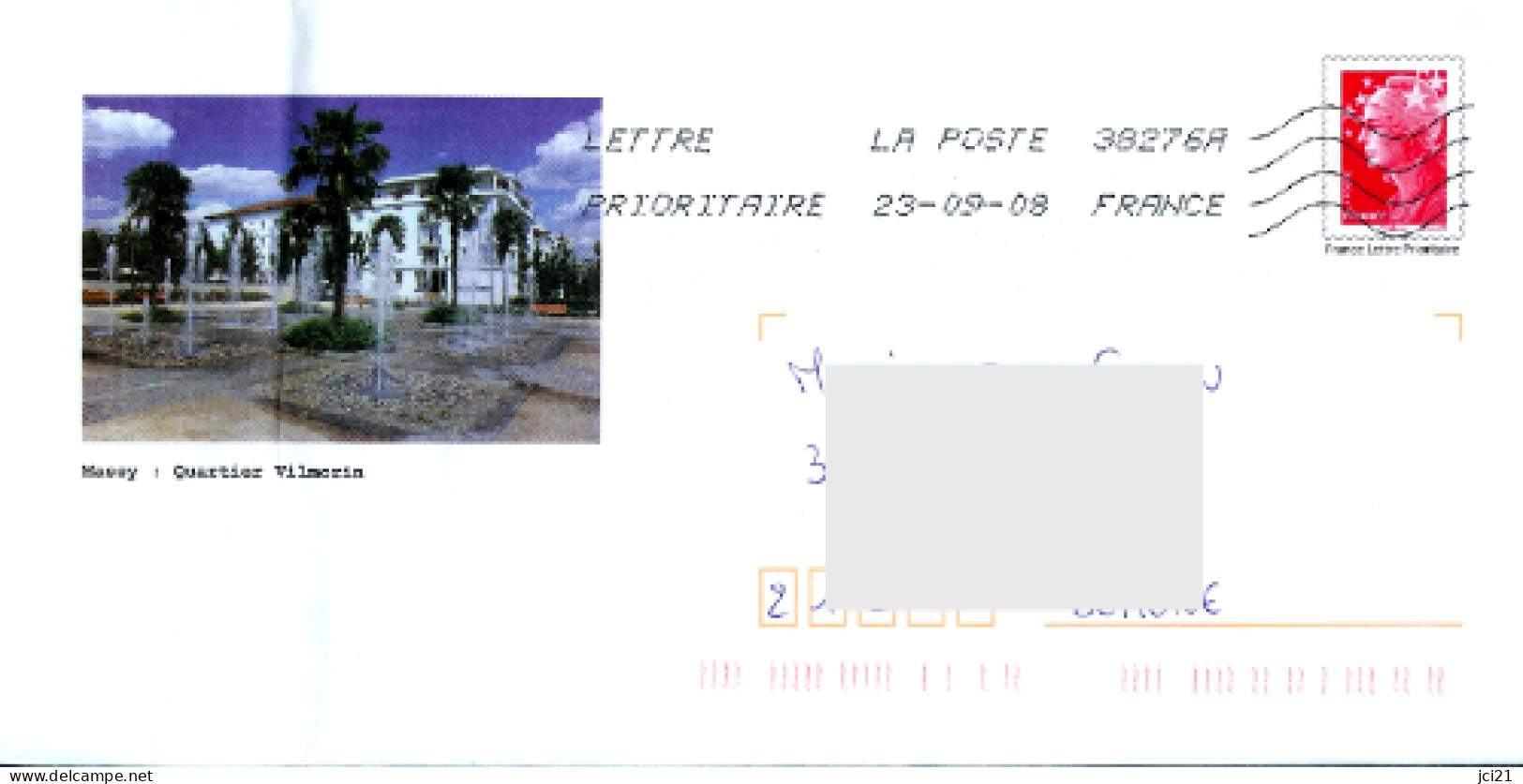 91 Essonne - PAP " MASSY : Quartier Vilmorin "  Oblitération NEC LA POSTE 38276A Sur Beaujard  (781)_P231 - Prêts-à-poster:Overprinting/Beaujard