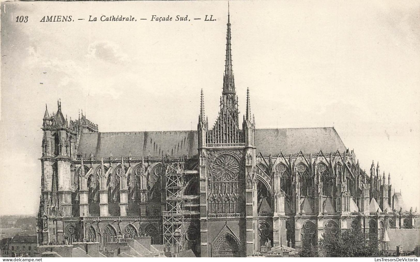 FRANCE - Amiens - Vue Générale De La Cathédrale - Façade Sud  - Carte Postale Ancienne - Amiens