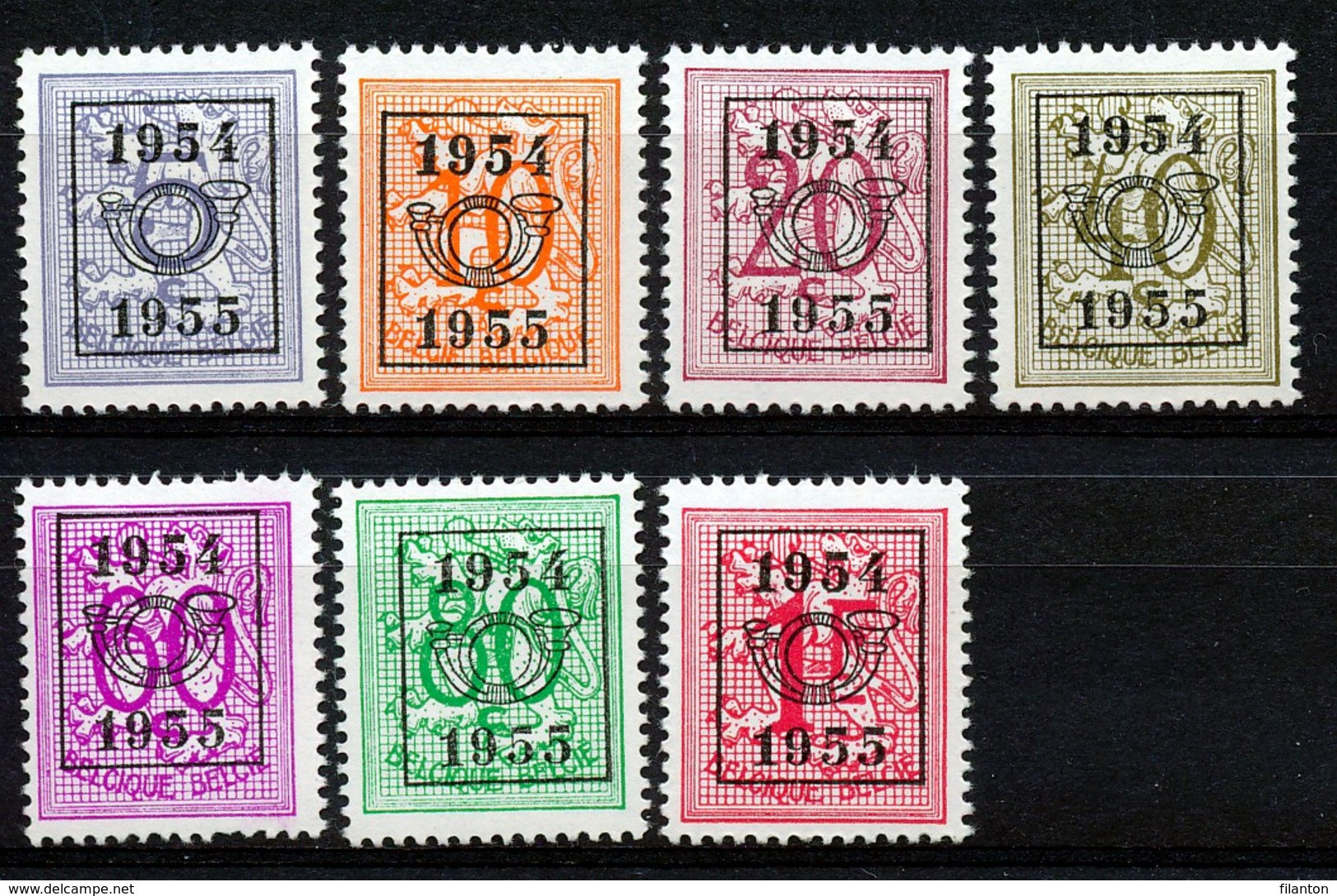 PRE 645/651 - MNH** - Typos 1951-80 (Ziffer Auf Löwe)