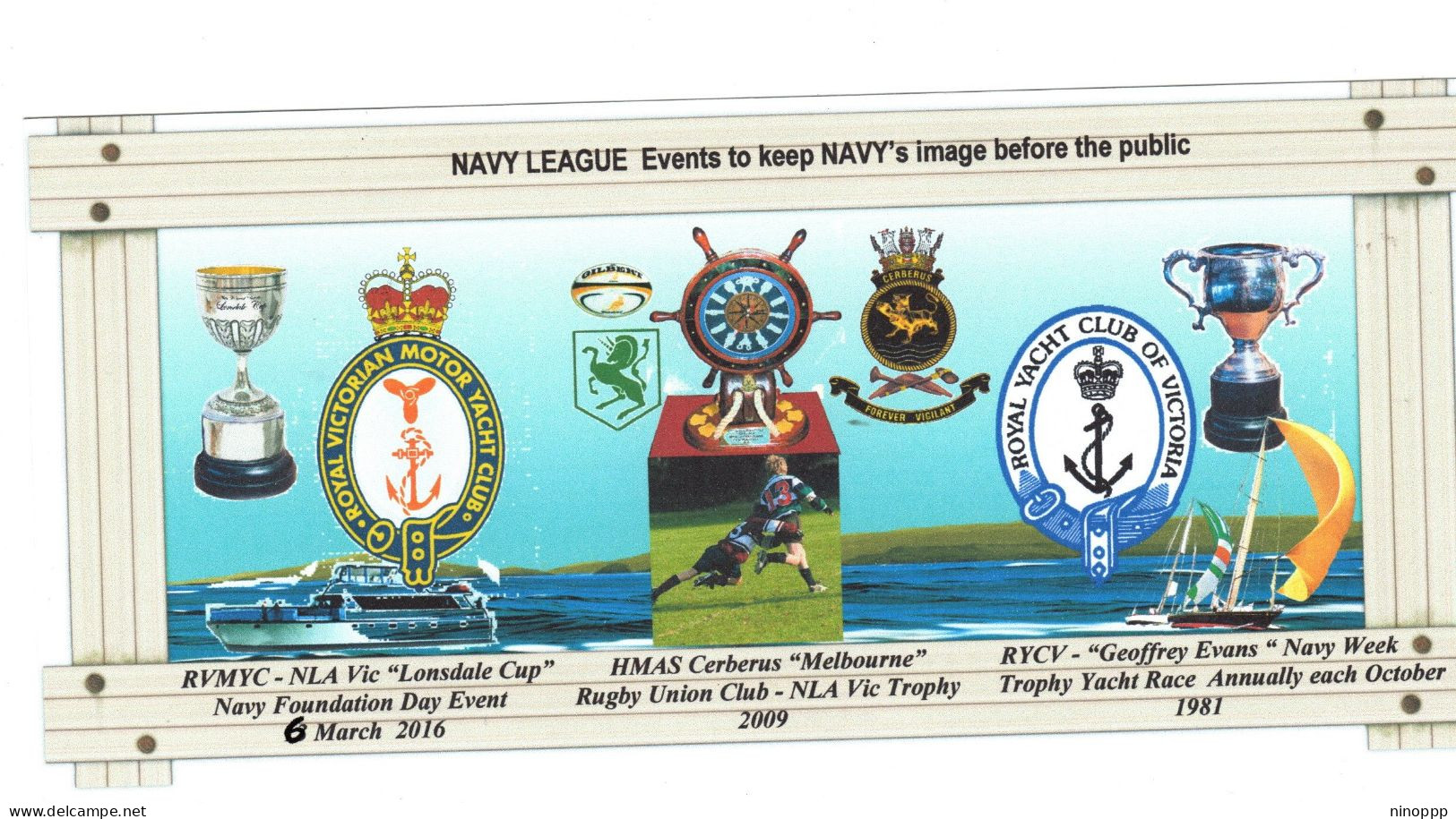 Australia 2015 Centenary Navy League Of Australia In Victoria 1915 Victoria 2015 , Limited Souvenir Cover N 20 Of 25 - Bolli E Annullamenti