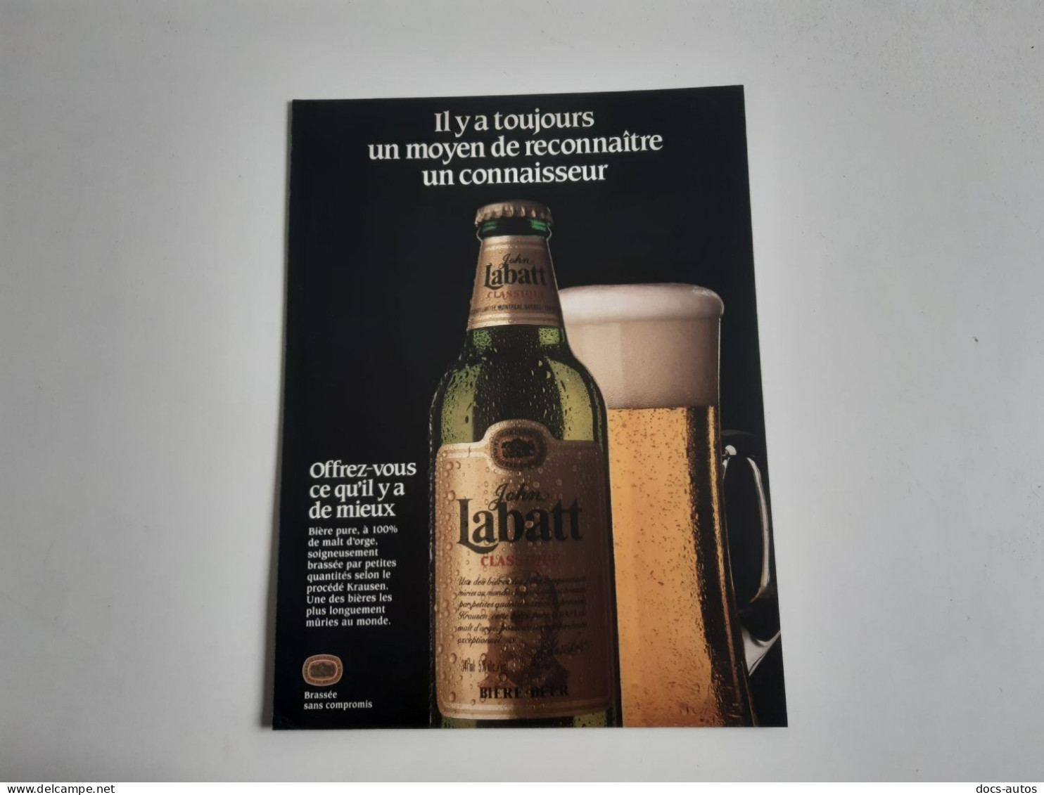 Bière John Labatt Classique - Publicité De Presse - Alcools