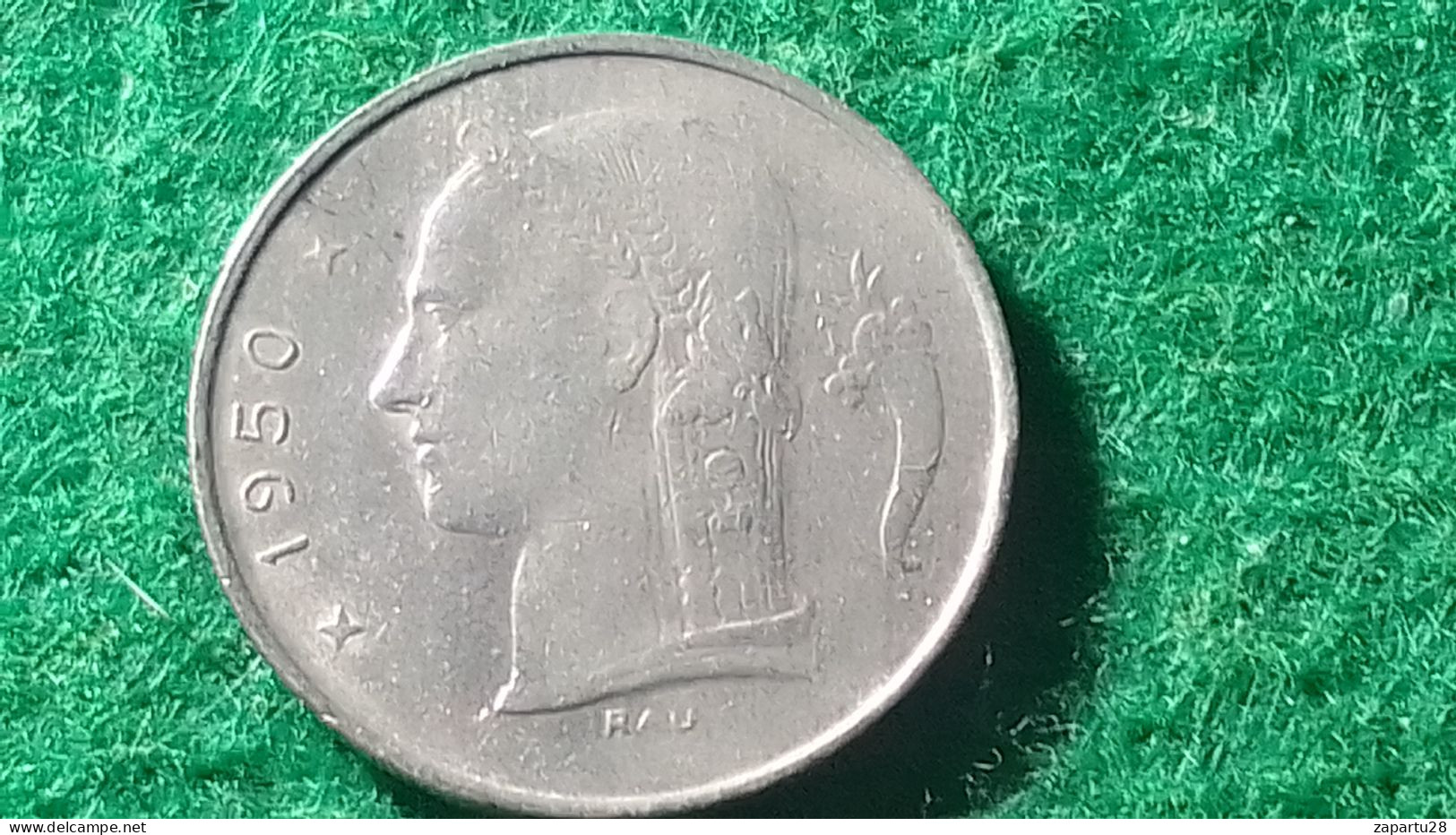 BELÇİKA - 1950-   1 FRANK - 25 Centimes