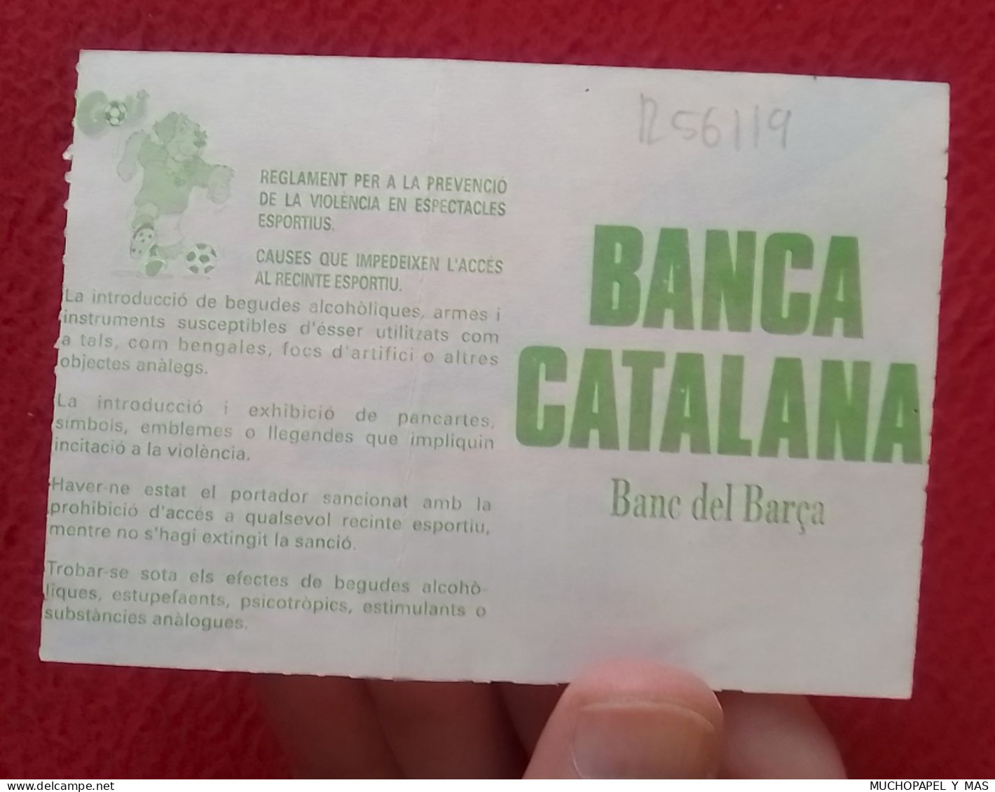 ANTIGUA ENTRADA OLD TICKET ENTRANCE ENTRY ENTREE 1993 1994 FUTBOL CLUB BARCELONA-SEVILLA F.C. SPAIN LFP FOOTBALL SOCCER. - Tickets D'entrée