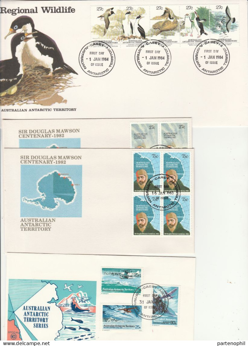 679 - Antarctic Territorio Antartico Australiano 1972/1986 - Insieme di 80 buste FDC del periodo molto