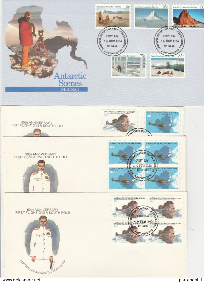 679 - Antarctic Territorio Antartico Australiano 1972/1986 - Insieme di 80 buste FDC del periodo molto