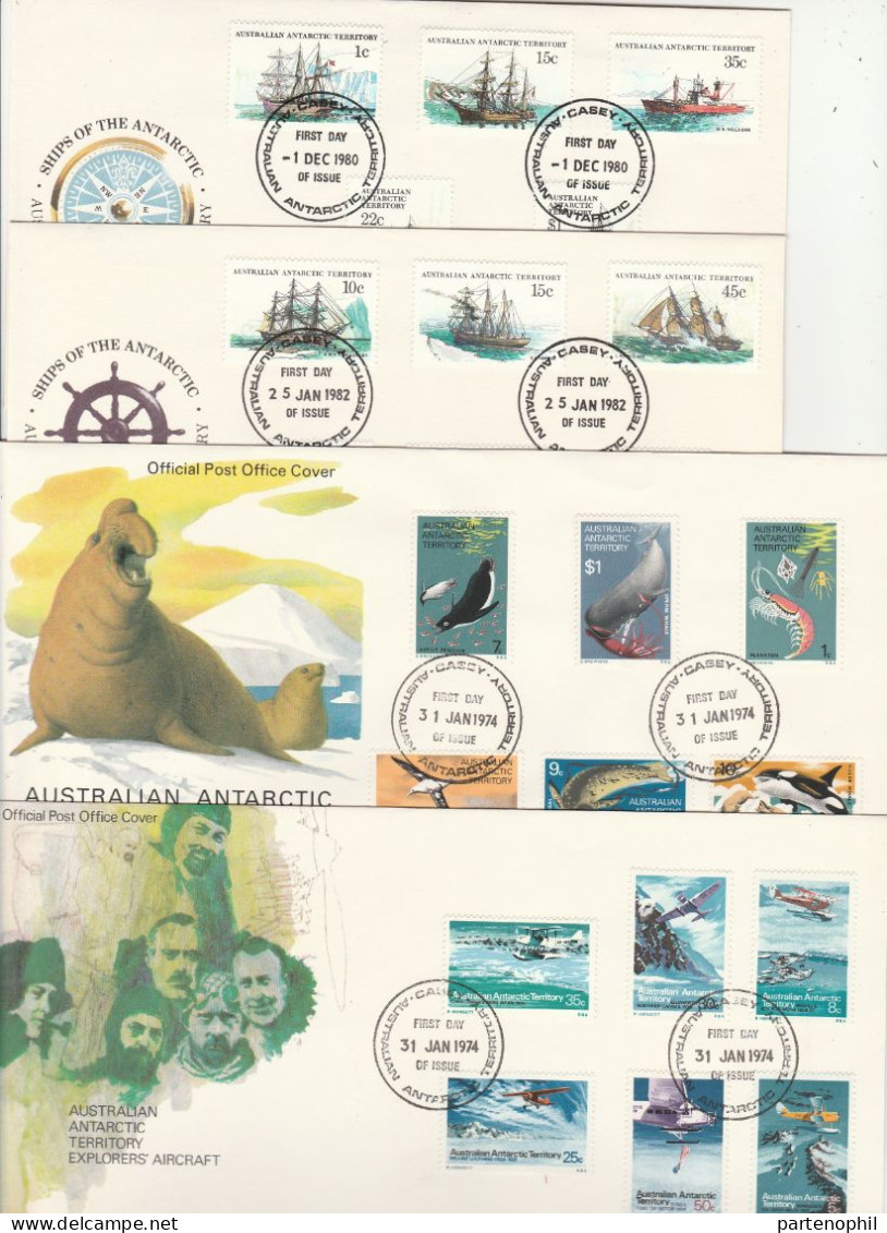 679 - Antarctic Territorio Antartico Australiano 1972/1986 - Insieme di 80 buste FDC del periodo molto