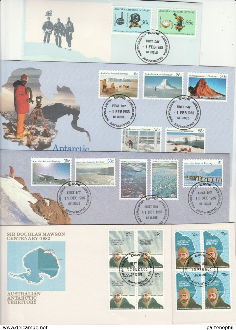 679 - Antarctic Territorio Antartico Australiano 1972/1986 - Insieme di 80 buste FDC del periodo molto