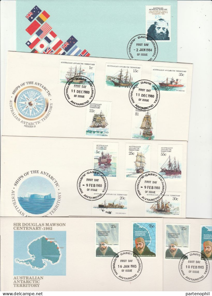 679 - Antarctic Territorio Antartico Australiano 1972/1986 - Insieme di 80 buste FDC del periodo molto