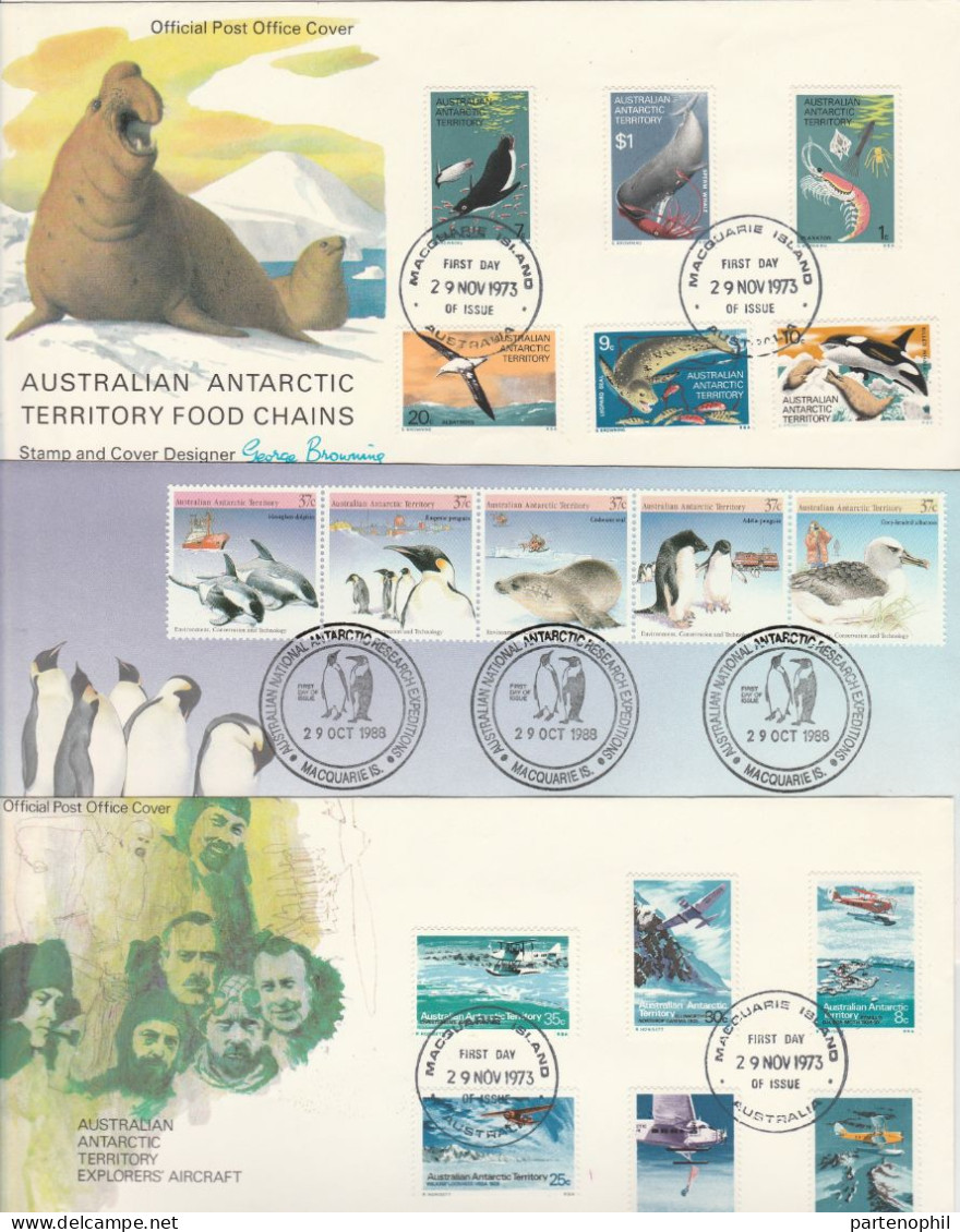 679 - Antarctic Territorio Antartico Australiano 1972/1986 - Insieme di 80 buste FDC del periodo molto