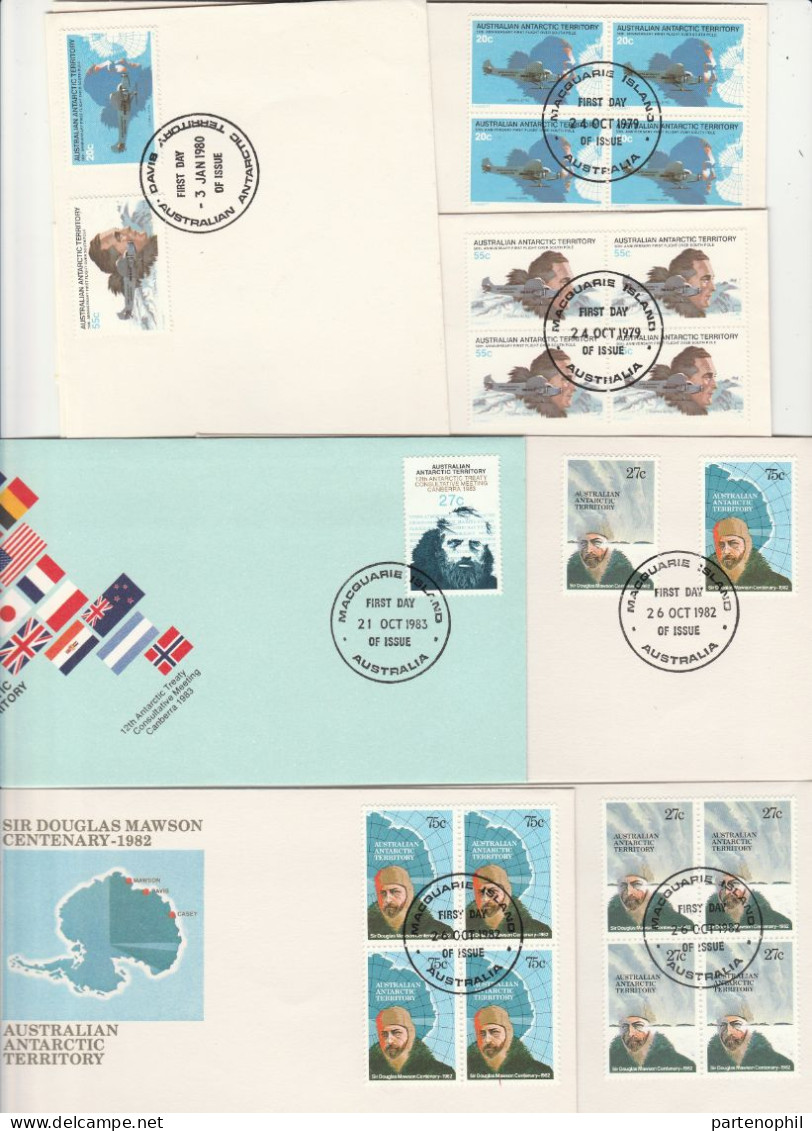 679 - Antarctic Territorio Antartico Australiano 1972/1986 - Insieme di 80 buste FDC del periodo molto