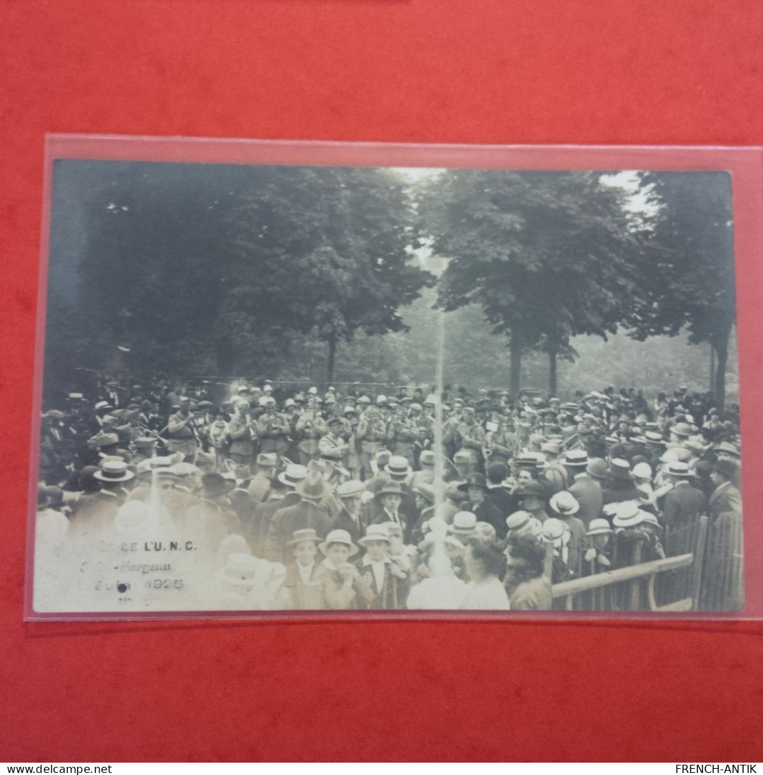 CARTE PHOTO SAINT FARGEAU FANFARE DE L U.N.C 1925 - Saint Fargeau