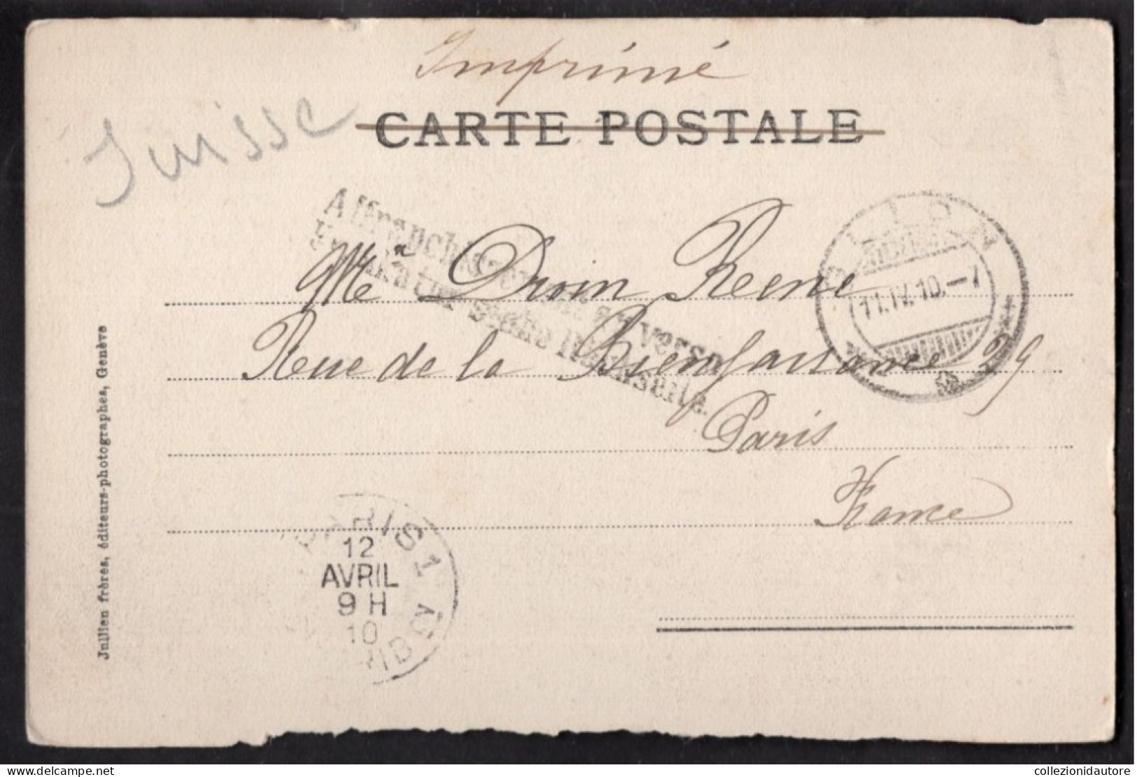 LA COLLINE - MONTFLEURI - TERRITET-VEYTAUX ET CHATEAU DE CHILLON - CARTOLINA FP SPEDITA NEL 1910 - Veytaux