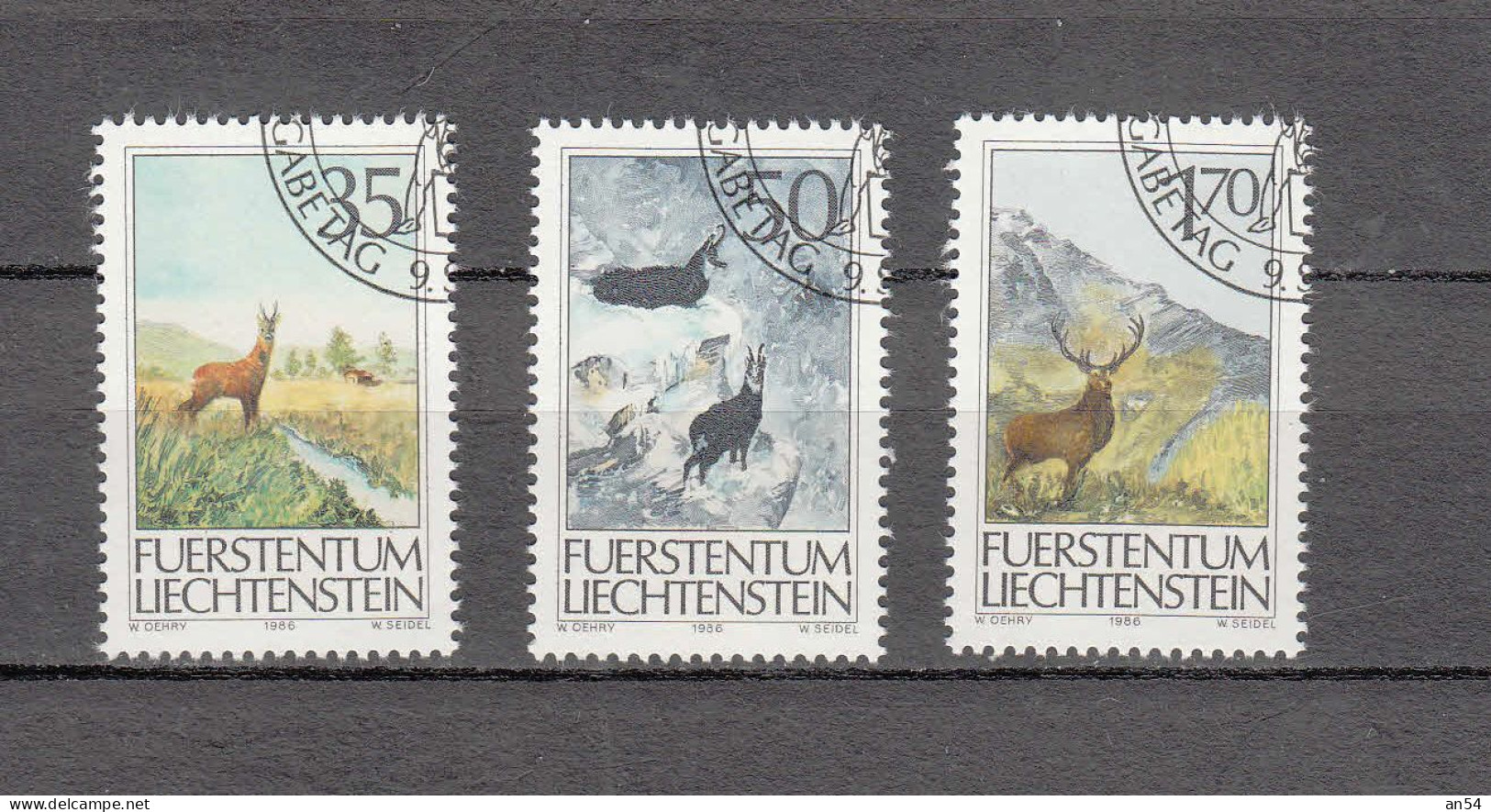 LIECHTENSTEIN 1986     N° 847 à 849  OBLITERES  CATALOGUE  ZUMSTEIN - Gebraucht