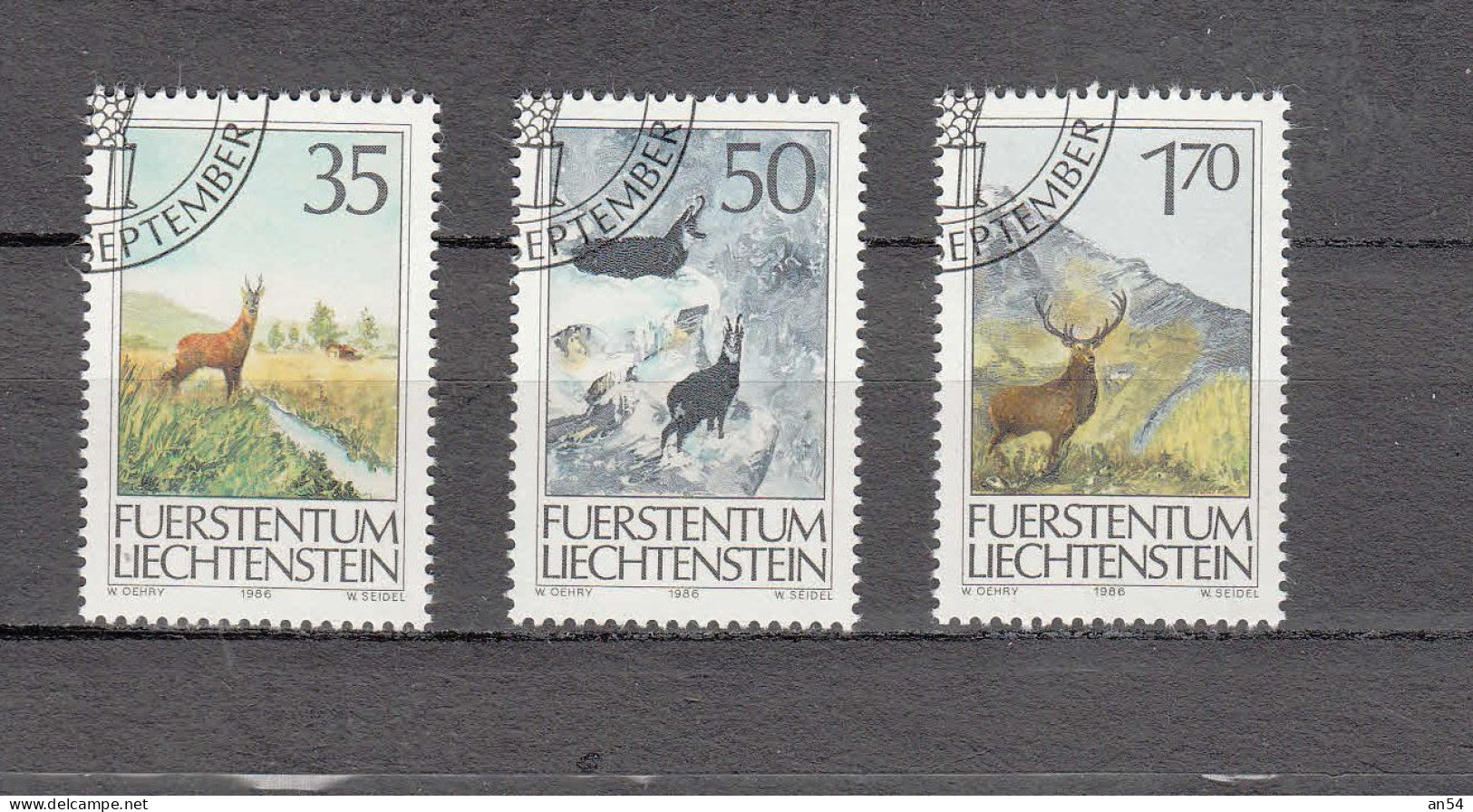 LIECHTENSTEIN 1986     N° 847 à 849  OBLITERES  CATALOGUE  ZUMSTEIN - Gebraucht