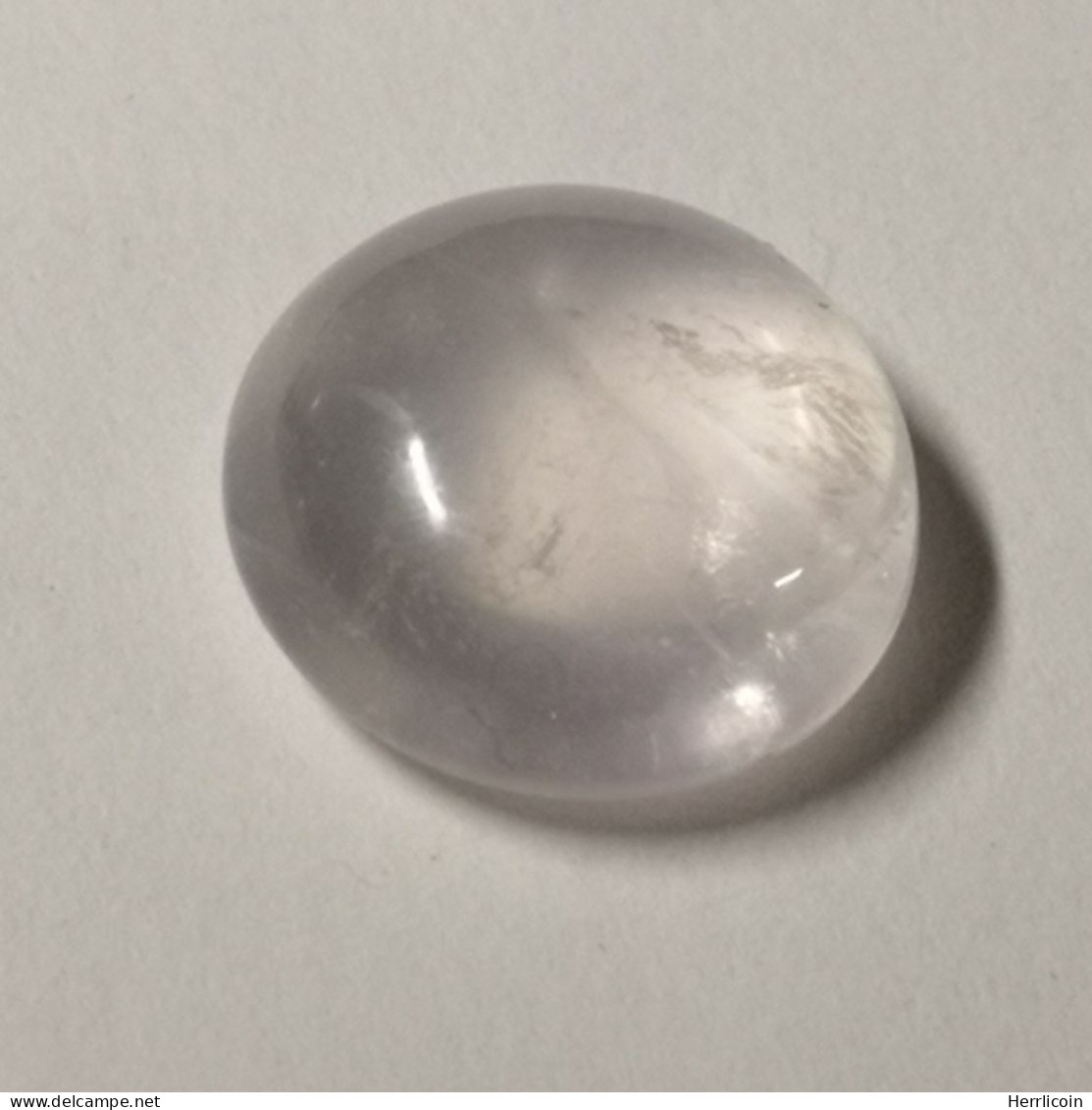 Quartz Rose Naturel Du Brésil - Cabochon Rond 18.69 Carats - 18.0 X 8.2 Mm - Quartz Rose