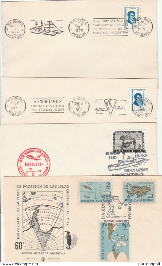 677 -  Antarctic Antartico - 1946/71 - Una ricca raccolta di lettere, FDC e altri bellissimi documenti dell’ Argentina