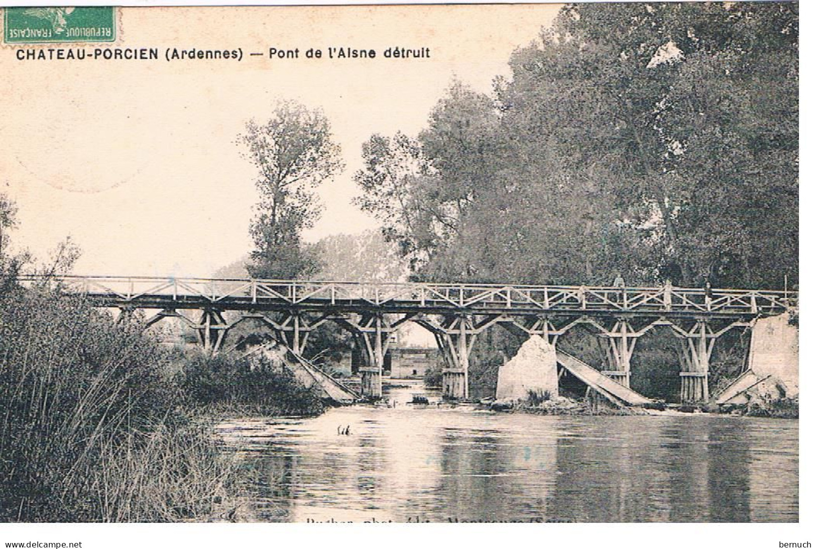 CPA CHATEAU PORCIEN PONT DE L AISNE DETRUIT - Chateau Porcien