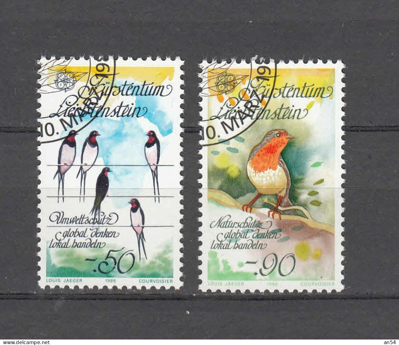 LIECHTENSTEIN 1986     N° 833 - 834    OBLITERES  CATALOGUE  ZUMSTEIN - Gebraucht