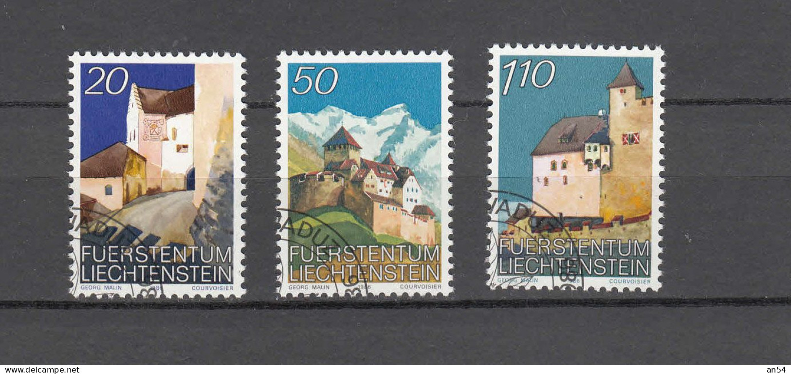 LIECHTENSTEIN 1986     N° 836 à 838    OBLITERES  CATALOGUE  ZUMSTEIN - Gebraucht