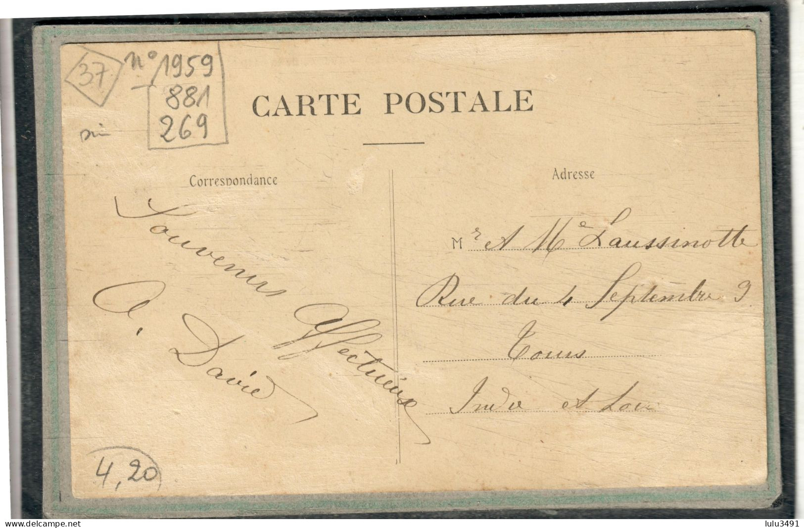 CPA - BALLAN (37) - Aspect De L'Avenue De La Gare Et De La Route De Chinon En 1909 - Ballan-Miré