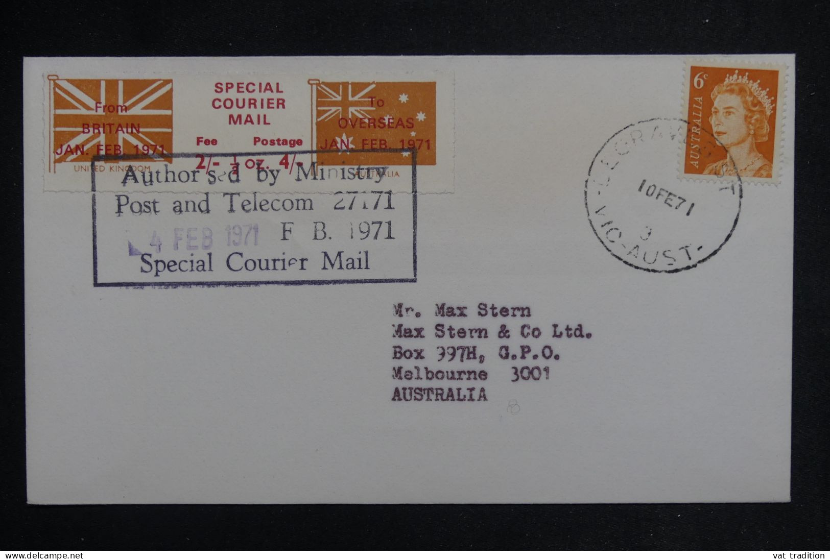 AUSTRALIE - Enveloppe Pendant Les Grèves Des Postes En 1971 - L 149990 - Postmark Collection