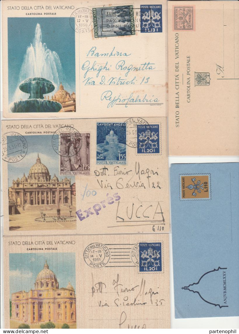 673 - Vaticano - Interi Postali - 1947-58 Insieme Di 28 Interi Del Vaticano Incentrato Sulle Vedute Tipiche Dello Stato, - Postal Stationeries