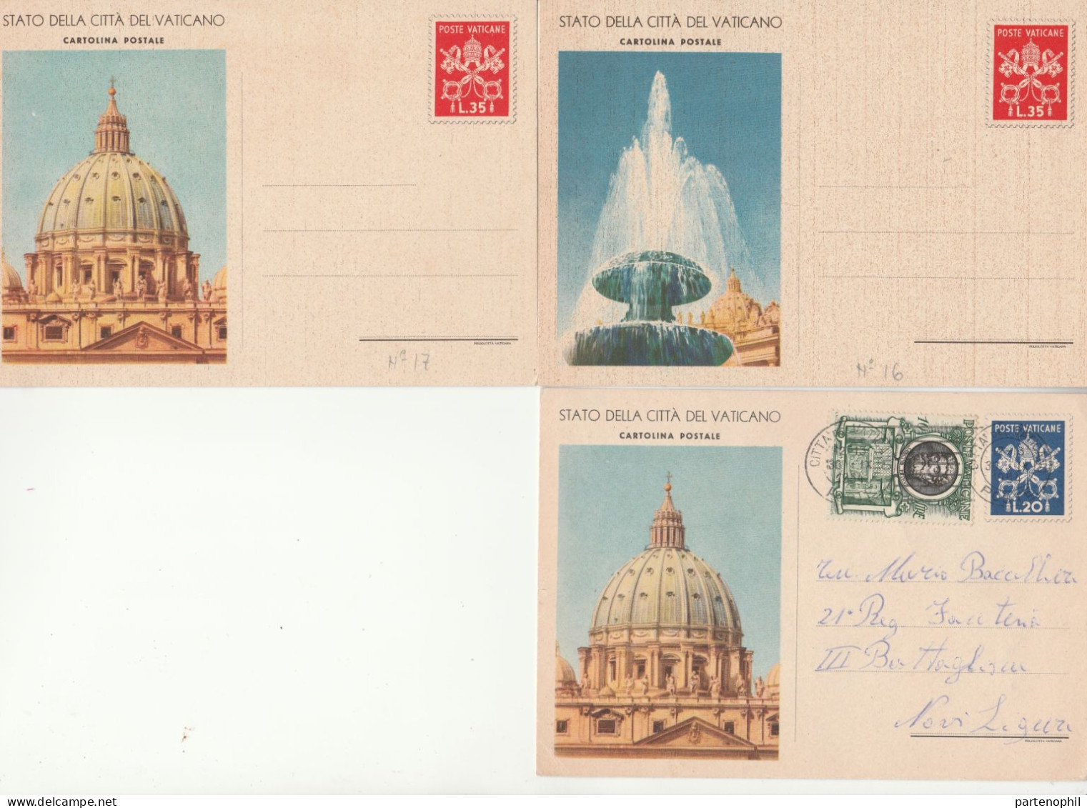 673 - Vaticano - Interi Postali - 1947-58 Insieme di 28 interi del Vaticano incentrato sulle vedute tipiche dello stato,